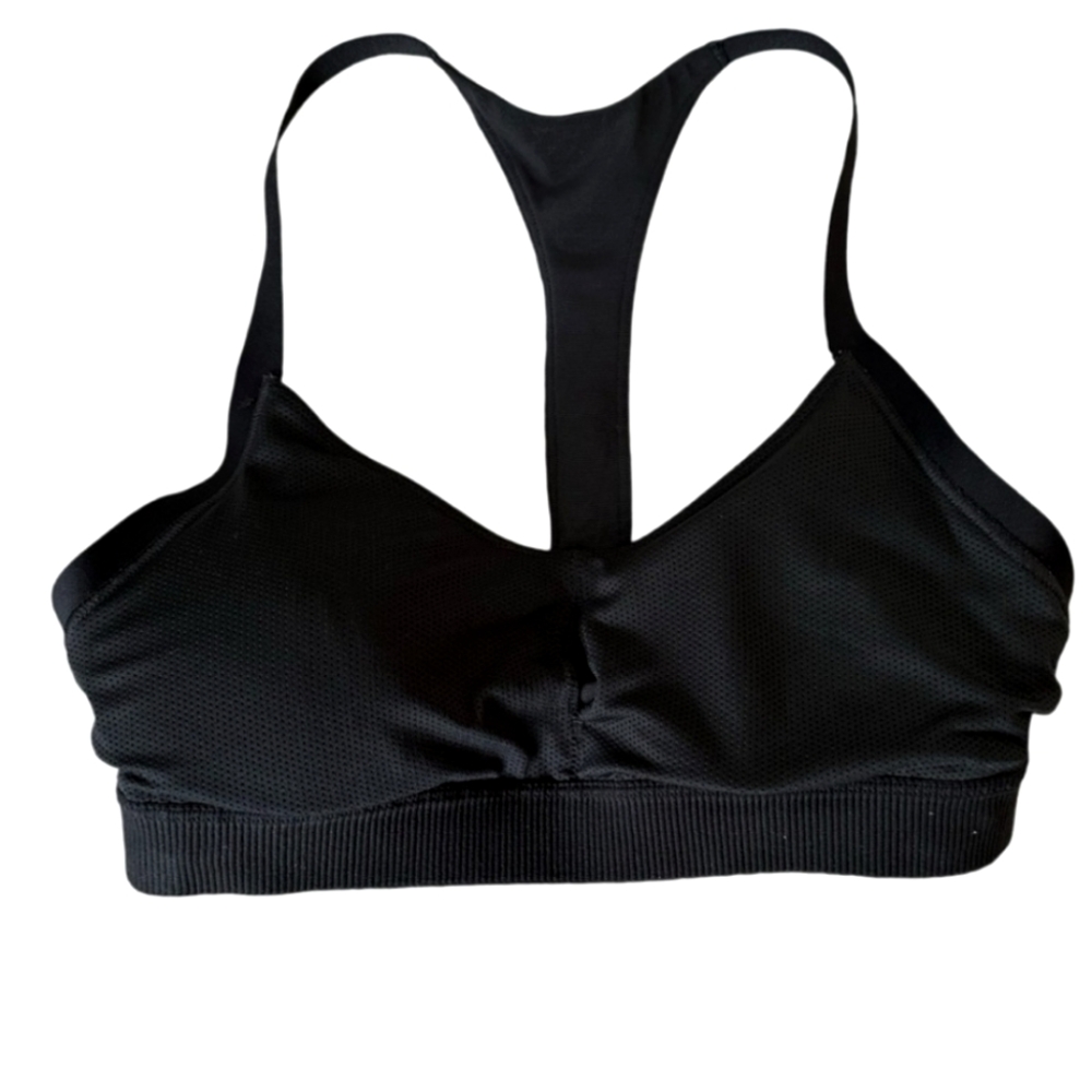 Adidas Racerback Black And White Sports Bra - Picture 3 of 4